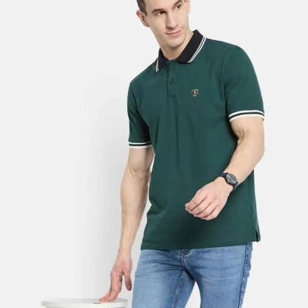 Octave Men Polo Contrast Collar T-shirt